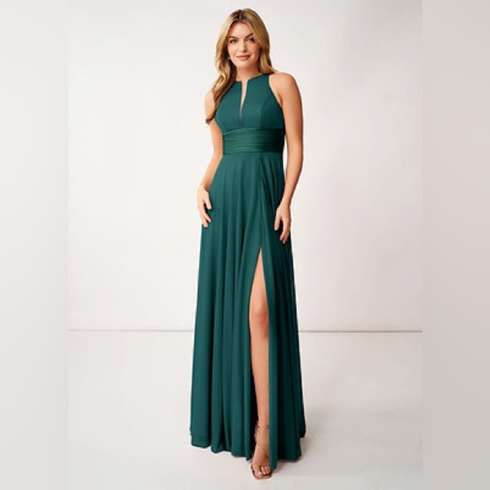 Azazie Peacock Teal Dress